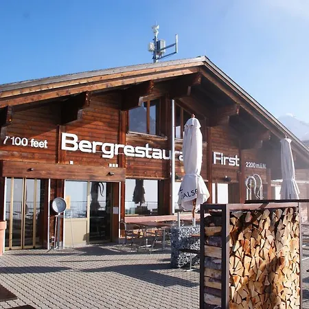 旅馆 Berggasthaus First - Only Accessible By Cable Car *